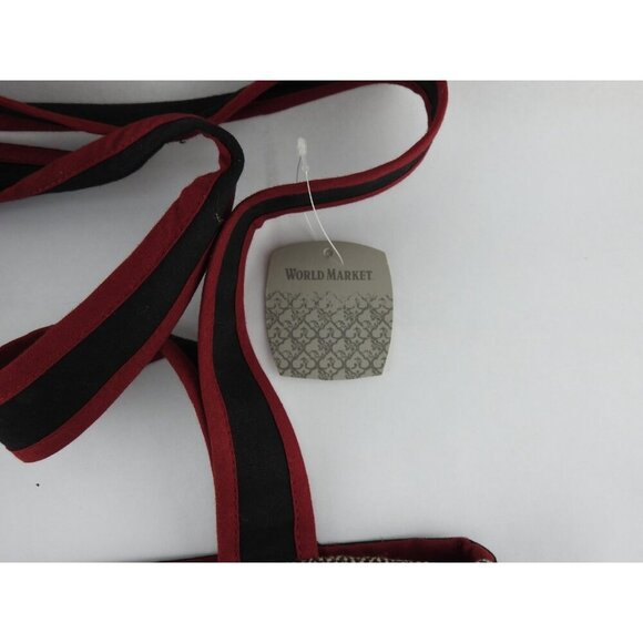 World Mark Sugar Skull Tote Bag Black Embroidered Day of Dead Boho Festival Fabr - Picture 3 of 8